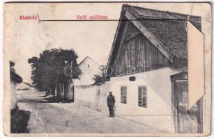1909 Kiskőrös, Petőfi Sándor szülőháza. leporellólap vasútállomással. Stettner és Pipa kiadása (szakadás / tear)
