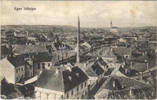 1915 Eger, látkép. Özv. Wahl Adolfné kiadása (gyűrődés / crease)