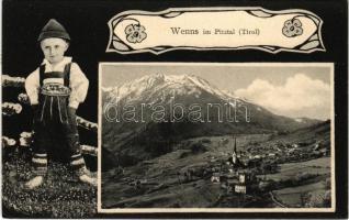 1907 Wenns im Pitztal (Tirol). Art Nouveau with child