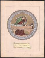 Deák Ébner Lajos (1850-1934), 3 db mű: Árpádházi Szent Erzsébet betegeket gyógyít, szomjasaknak inni...