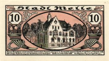 Német Birodalom/Weimari Köztársaság/ Melle 1920. 10Pf + 25Pf + 50Pf 3klf db, teljes sor T:I