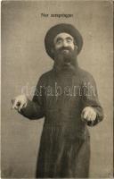 1906 Nur zespringen / Zsidó férfi. Judaika / Jewish man, Judaica