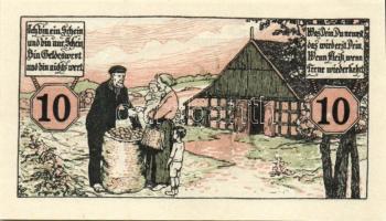 Német Birodalom/Weimari Köztársaság/ Melle 1920. 10Pf + 25Pf + 50Pf 3klf db, teljes sor T:I