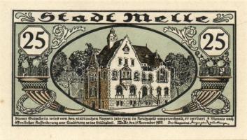 Német Birodalom/Weimari Köztársaság/ Melle 1920. 10Pf + 25Pf + 50Pf 3klf db, teljes sor T:I