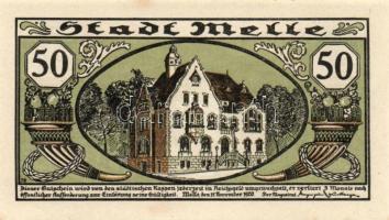 Német Birodalom/Weimari Köztársaság/ Melle 1920. 10Pf + 25Pf + 50Pf 3klf db, teljes sor T:I