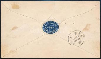 1861 15kr díjjegyes boríték, hátoldalon levélzáróval. Szép, ritka darab! / 15kr PS-cover "NAGY-...