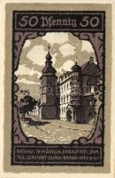 Német Birodalom/Weimari Köztársaság/ Mücheln 1921. 25Pf + 50Pf(3x) + 75Pf 5klf db, teljes sor T:I