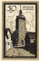 Német Birodalom/Weimari Köztársaság/ Mücheln 1921. 25Pf + 50Pf(3x) + 75Pf 5klf db, teljes sor T:I