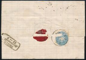 5kr + 10kr (torn) on domestic cover, "FIUME" + blue "RECOMANDIRT" - Triest 5kr t...