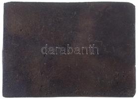 Somogyi József (1916-1993) 1975. "Pápa" egyoldalas, öntött Br plakett (400g/67x90x15mm) T:...