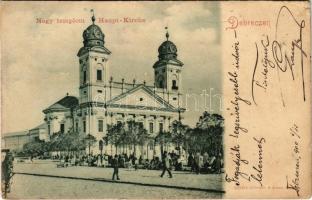 1900 Debrecen, Nagytemplom, piac (Rb)