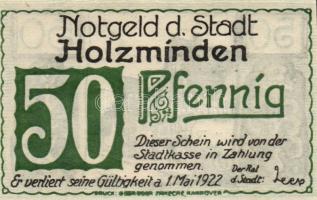 Német Birodalom/Weimari Köztársaság/ Holzminden 1922. 25Pf + 50Pf + 75Pf 3klf db, teljes sor T:I