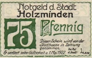 Német Birodalom/Weimari Köztársaság/ Holzminden 1922. 25Pf + 50Pf + 75Pf 3klf db, teljes sor T:I