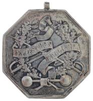 ~1900. Ép testben ép lélek / A Budapesti III. kerületi Torna és Vívó Egyelet jelzett Ag sportérem, SGA gyártói jelzéssel (12,56g/0.800/31mm) T:1-,2 / Hungary ~1900. Ép testben ép lélek / A Budapesti III. kerületi Torna és Vívó Egyelet hallmarked Ag sports commemorative medallion with SGA makers mark (12,56g/0.800/31mm) C:AU,XF