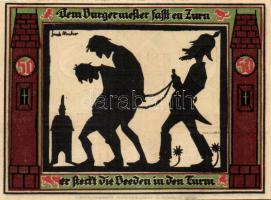 Német Birodalom/Weimari Köztársaság/ Glachau 1921. 50Pf(6x) 6klf db, teljes sor T:I