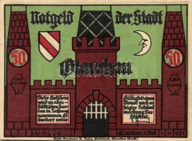 Német Birodalom/Weimari Köztársaság/ Glachau 1921. 50Pf(6x) 6klf db, teljes sor T:I