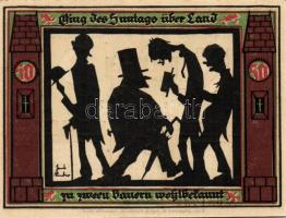 Német Birodalom/Weimari Köztársaság/ Glachau 1921. 50Pf(6x) 6klf db, teljes sor T:I