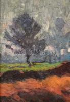 Pataky Sándor (1880-1969): Patakparton. Olaj, vászon, jelzett. Dekoratív fa keretben, 35×50 cm / Oil...