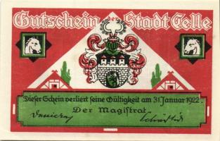 Német Birodalom/Weimari Köztársaság/ Celle 1922. 25Pf + 50Pf + 75Pf + 100Pf 4klf db, teljes sor T:I