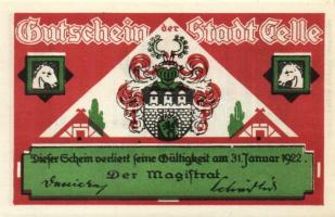 Német Birodalom/Weimari Köztársaság/ Celle 1922. 25Pf + 50Pf + 75Pf + 100Pf 4klf db, teljes sor T:I