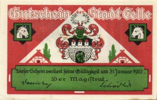 Német Birodalom/Weimari Köztársaság/ Celle 1922. 25Pf + 50Pf + 75Pf + 100Pf 4klf db, teljes sor T:I