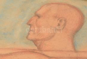 Kézdi-Kovács Lóránt (1872-1932): A háború allegóriája, 1914. Pasztell, vöröskréta, papír, jelzett és...