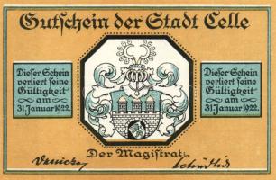 Német Birodalom/Weimari Köztársaság/ Celle 1922. 25Pf + 50Pf + 75Pf + 100Pf 4klf db, teljes sor T:I