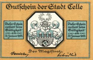 Német Birodalom/Weimari Köztársaság/ Celle 1922. 25Pf + 50Pf + 75Pf + 100Pf 4klf db, teljes sor T:I