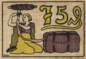 Német Birodalom/Weimari Köztársaság/ Blumenthal 1921. 25Pf + 50Pf + 75Pf 3klf db, teljes sor T:I