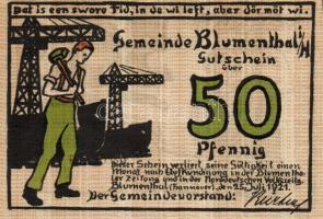 Német Birodalom/Weimari Köztársaság/ Blumenthal 1921. 25Pf + 50Pf + 75Pf 3klf db, teljes sor T:I