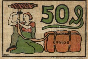 Német Birodalom/Weimari Köztársaság/ Blumenthal 1921. 25Pf + 50Pf + 75Pf 3klf db, teljes sor T:I