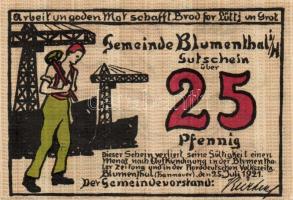 Német Birodalom/Weimari Köztársaság/ Blumenthal 1921. 25Pf + 50Pf + 75Pf 3klf db, teljes sor T:I