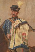 Vágó Pál (1853-1928): Megyei pandúr, 1880 körül. Olaj, karton, jelzett. Proveniencia: Kézdi-Kovács L...