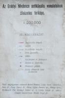 cca 1910 Az Erdélyi Medence antiklinális vonulatainak átnézetes térképe. Összeállította: dr. Böckh H...