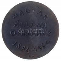 Borsos Miklós (1906-1990) 1984. "Magyar Állami Operaház 1884-1984" kétoldalas öntött Br em...