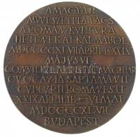 Borsos Miklós (1906-1990) 1947. "Mihail Eminescu" kétoldalas öntött Br emlékérem (56g/60mm...