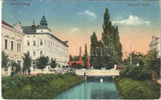 1917 Szombathely, Deák park, híd. Vasúti levelezőlapárusítás 32. sz. (EB)