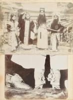 cca 1900 Kína, fotóalbum a boxerlázadás idejéből, kínai város- és életképekkel, emellett külföldi cs...