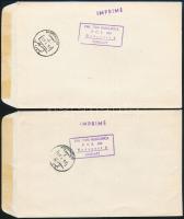 1965 Cirkusz vágott sor 2 db FDC-n Szíriába / Mi 2141-2150 imperforate set on 2 FDCs