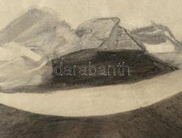 Szenes Fülöp (1863-1944): Kézdi-Kovács Lenke portréja, 1910-15 körül. Grisaille, akvarell, karton. J...