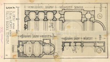 cca 1943-1944 Friedrich Loránd (1891-1946) építészmérnök, műegyetemi tanár templomépítészettel kapcs...