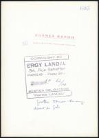 Ergy Landau (1896-1967) magyar származású francia fotográfus 3 db pecséttel jelzett fotója,(Grottes ...