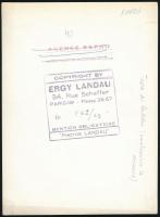 Ergy Landau (1896-1967) magyar származású francia fotográfus 3 db pecséttel jelzett fotója,(Grottes ...