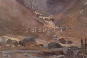 Kézdi-Kovács László (1864-1942): Az Ortler havasai Suldennél, 1910. Olaj, vászon. Jelzett és datált....