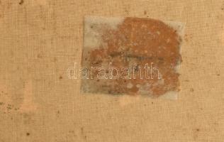 Várdeák Ferenc (1897-1971): Óbuda, ruhaárus a Kolosy téri piacon. Olaj, vászon. Jelzett. Kiállítva: ...