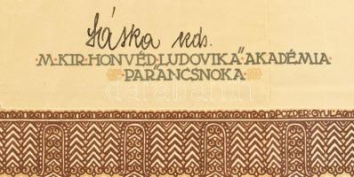 1944 Bp., M. Kir. Honvéd Ludovika Akadémia parancsnoksága által kiállított kerékpáros csapattiszti o...