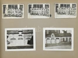 cca 1940 Budapest összes? kerületének tűzoltólaktanyáját, tűzoltóságát ábrázoló fényképek, valamint ...