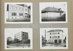 cca 1940 Budapest összes? kerületének tűzoltólaktanyáját, tűzoltóságát ábrázoló fényképek, valamint ...