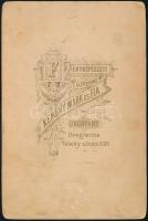 cca 1910 Fiatal hölgy portréja, keményhátú vizitkártya fotó Kemény Márk és Fia ungvári műterméből, 1...