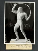 Liszkai Kováts Zoltán (1898-1967) szobrászművész műtermét és műveit bemutató fotóalbum, kb. 100 db f...